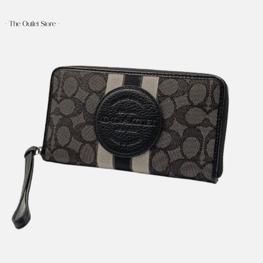 COACH DEMPSEY LARGE PHONE WALLET IN SIGNATURE JACQUARD WITH STRIPE AND COACH PATCH