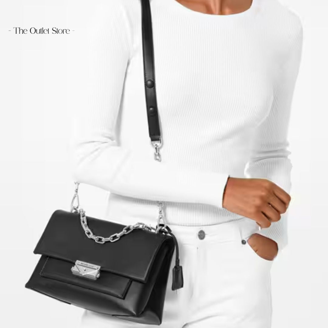 MICHAEL KORS CECE MEDIUM FAUX LEATHER SHOULDER BAG