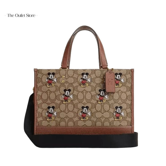 DISNEY X COACH DEMPSEY CARRYALL SIGNATURE JACQUARD MICKEY MOUSE