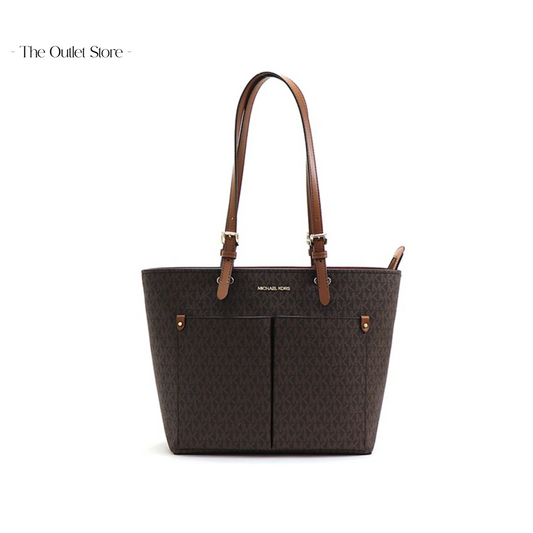 MICHAEL KORS JET SET MEDIUM LOGO POCKET TOTE BAG