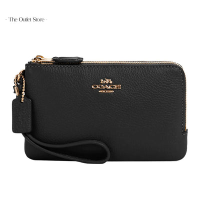 COACH DOUBLE CORNER ZIP WRISTLET
