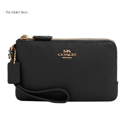 COACH DOUBLE CORNER ZIP WRISTLET