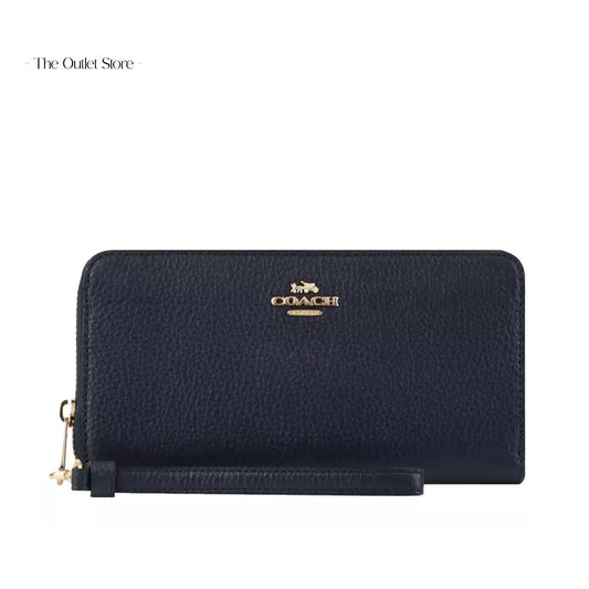 COACH LONG ZIP AROUND WALLET IN SIGNATURE CANVAS(IMMID)