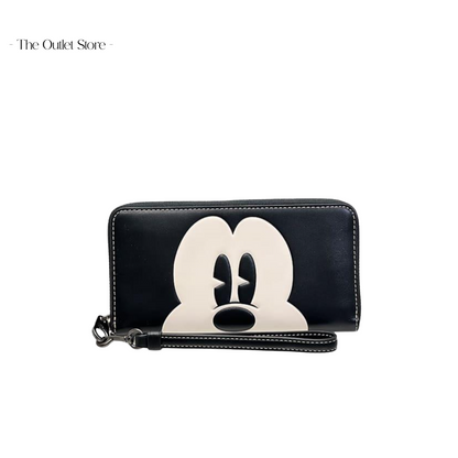 COACH LONG ZIP AROUND WALLET WITH MICKEY MOUSE