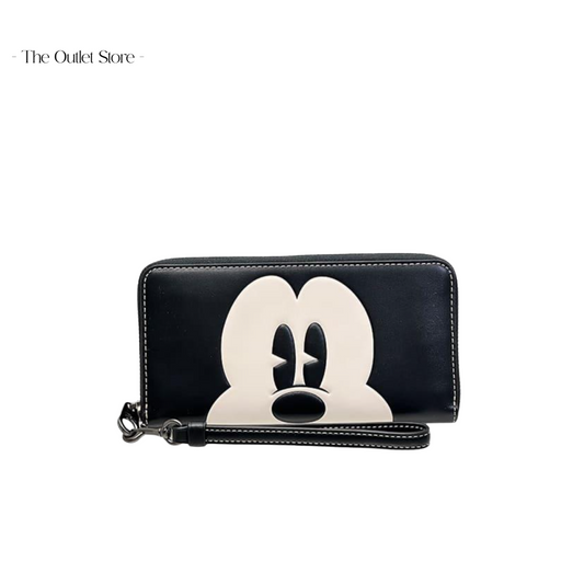 COACH LONG ZIP AROUND WALLET WITH MICKEY MOUSE