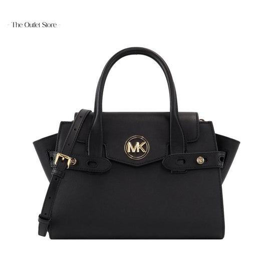 MICHAEL KORS CARMEN MEDIUM FAUX LEATHER BELTED SATCHEL