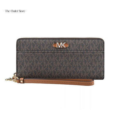 MICHAEL KORS PARKER LARGE LOGO CONTINENTAL WALLET (BROWN)