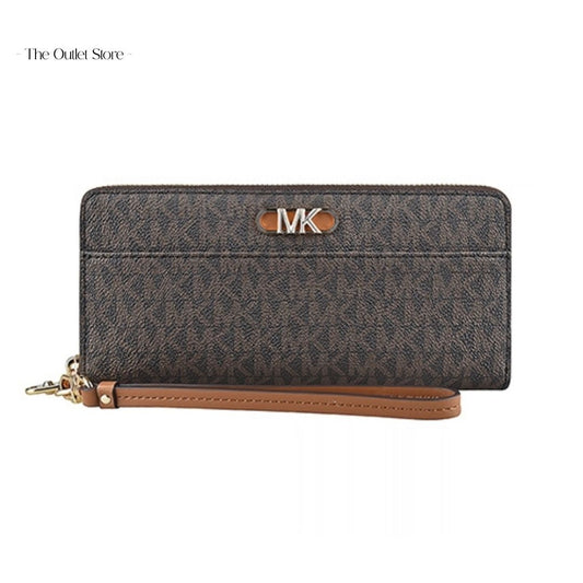 MICHAEL KORS PARKER LARGE LOGO CONTINENTAL WALLET (BROWN)