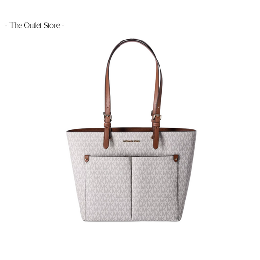 MICHAEL KORS JET SET MEDIUM LOGO POCKET TOTE BAG