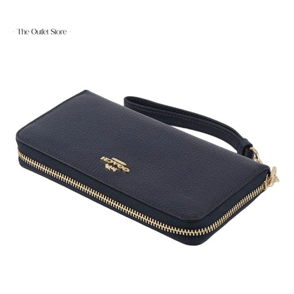 COACH LONG ZIP AROUND WALLET IN SIGNATURE CANVAS(IMMID)