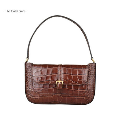 BY FAR MIRANDA CROCO SHOULDER BAG