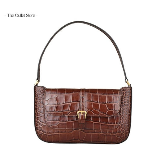BY FAR MIRANDA CROCO SHOULDER BAG