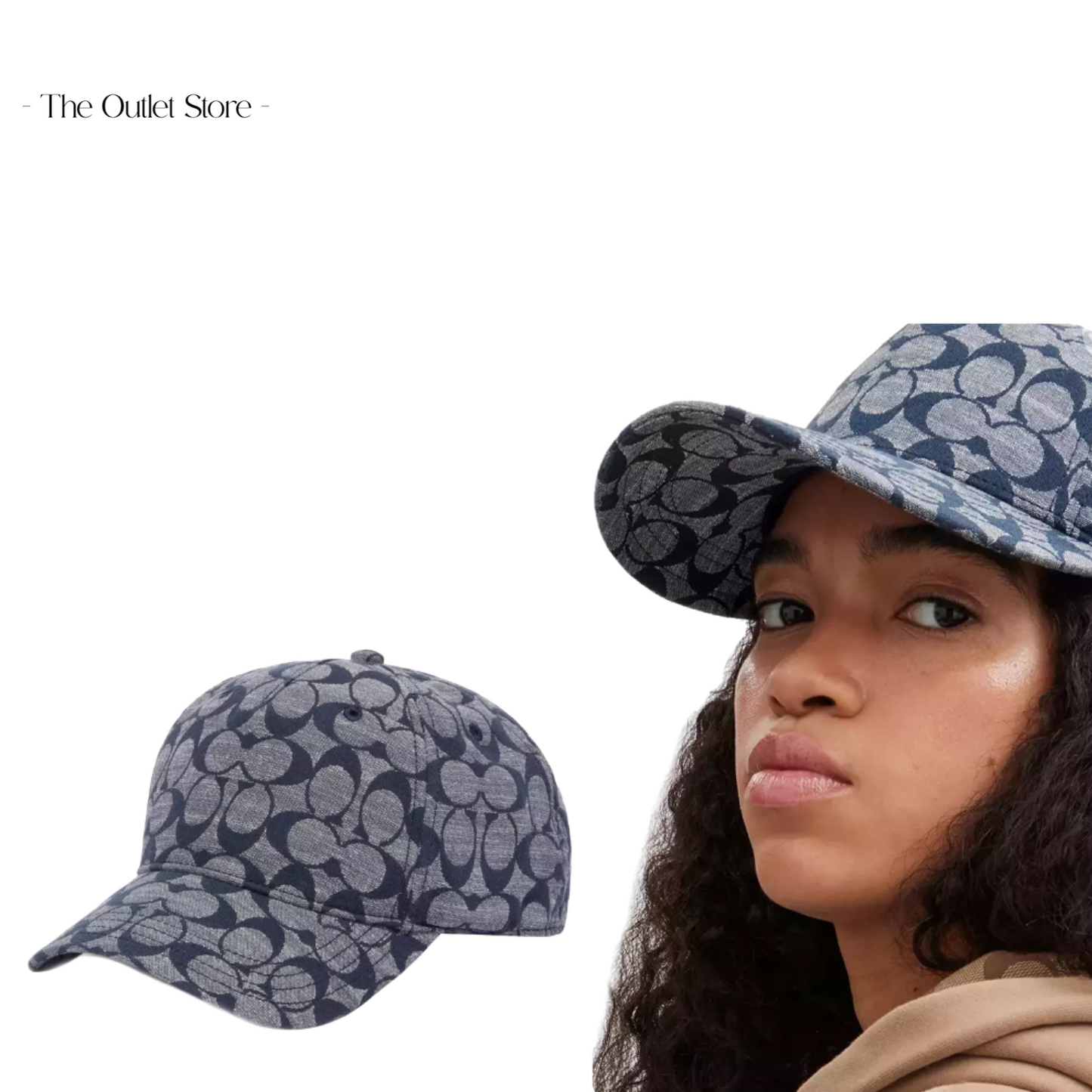COACH SIGNATURE CHAMBRAY BASEBALL HAT