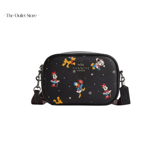 DISNEY X COACH MINI JAMIE CAMERA BAG WITH HOLIDAY PRINT 