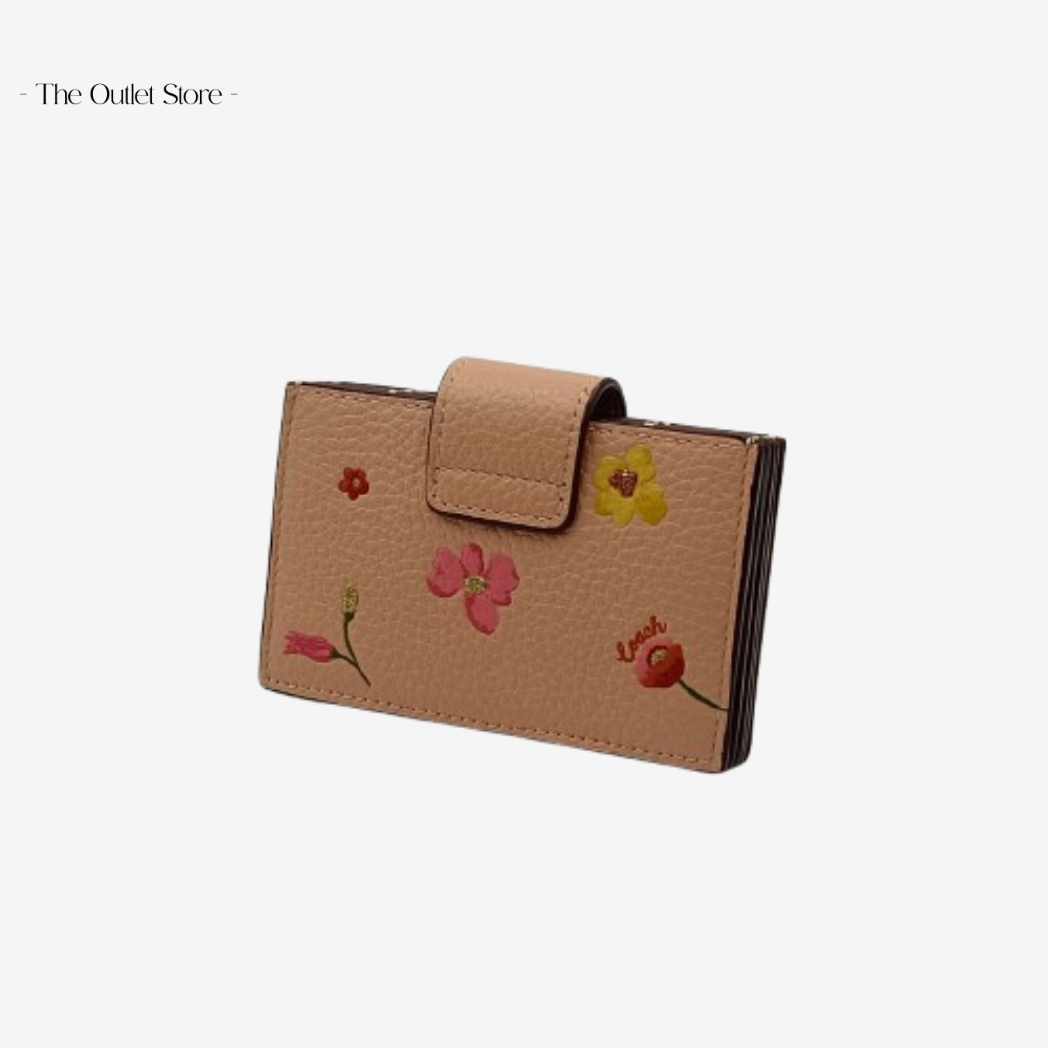 COACH ACCORDION CARD CASE WITH MYSTICAL FLORAL PRINT