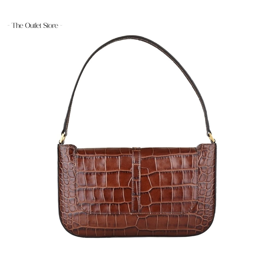 BY FAR MIRANDA CROCO SHOULDER BAG