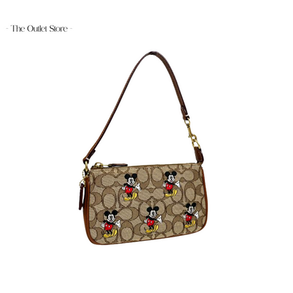 DISNEY X COACH NOLITA 19 IN SIGNATURE JACQUARD WITH MICKEY MOUSE PRINT