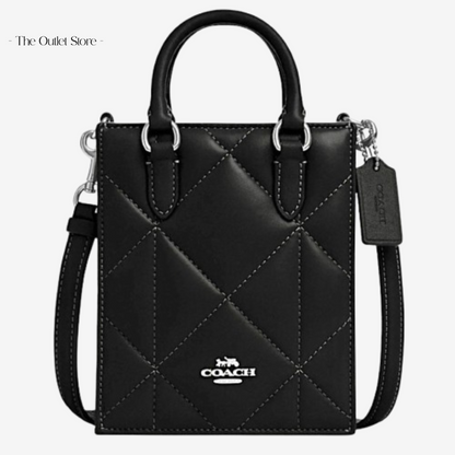 COACH NORTH SOUTH MINI TOTE WITH PUFFY DIAMOND QUILTING