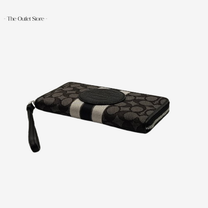 COACH DEMPSEY LARGE PHONE WALLET IN SIGNATURE JACQUARD WITH STRIPE AND COACH PATCH