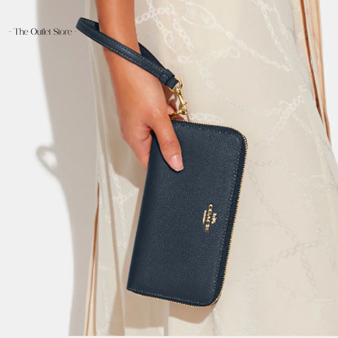 COACH LONG ZIP AROUND WALLET IN SIGNATURE CANVAS(IMMID)