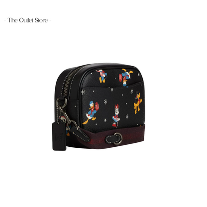 DISNEY X COACH MINI JAMIE CAMERA BAG WITH HOLIDAY PRINT 