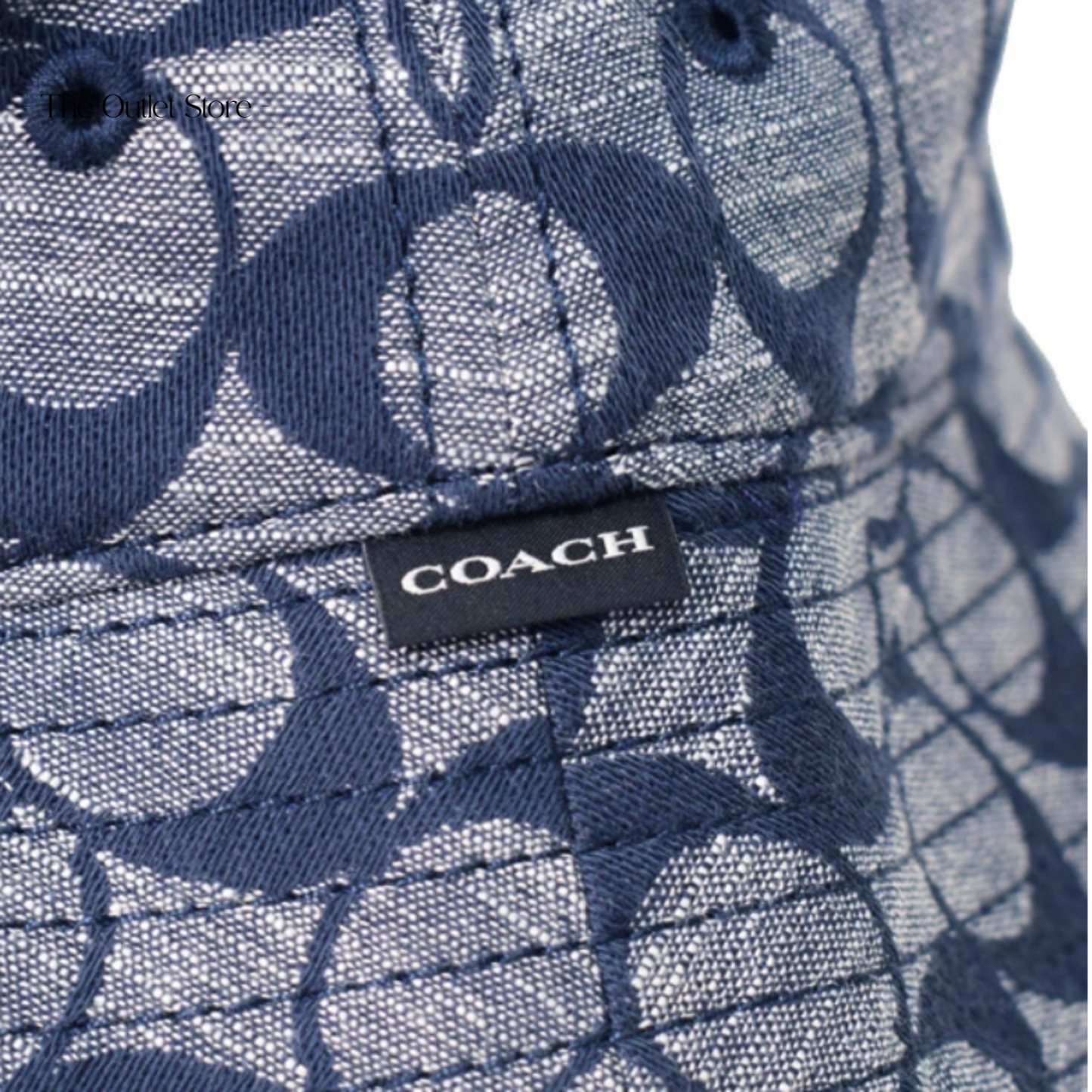 COACH SIGNATURE CHAMBRAY BUCKET HAT