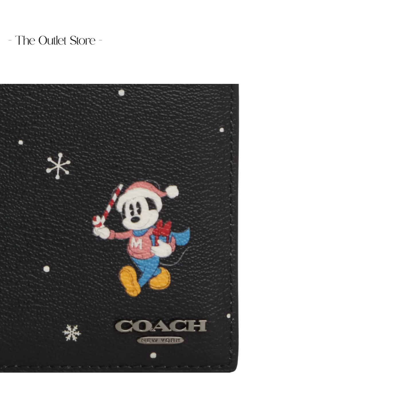 DISNEY X COACH 3 IN 1 WALLET WITH HOLIDAY PRINT BLACK MULTI