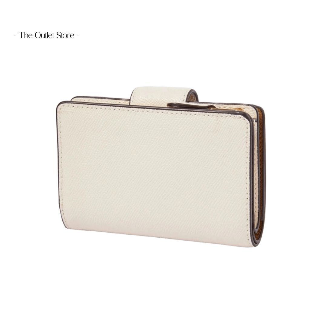 COACH MEDIUM CORNER ZIP WALLET (GOLD/CHALK)
