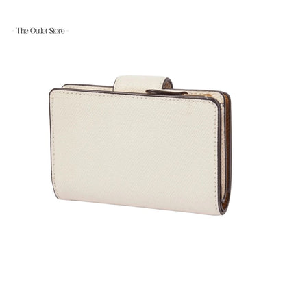 COACH MEDIUM CORNER ZIP WALLET (GOLD/CHALK)