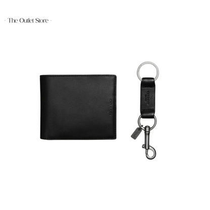 COACH BOXED COMPACT ID WALLET WITH TRIGGER SNAP KEY FOB