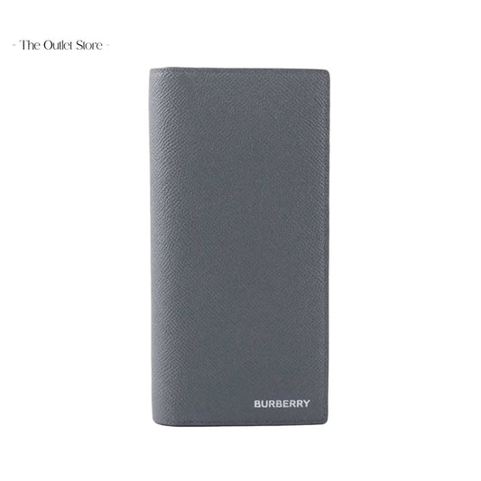 BURBERRY EMBOSSED LOGO CAVENDISH LEATHER LONG BIFOLD WALLET