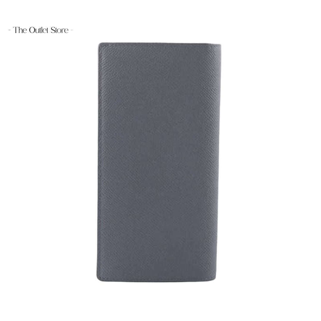 BURBERRY EMBOSSED LOGO CAVENDISH LEATHER LONG BIFOLD WALLET