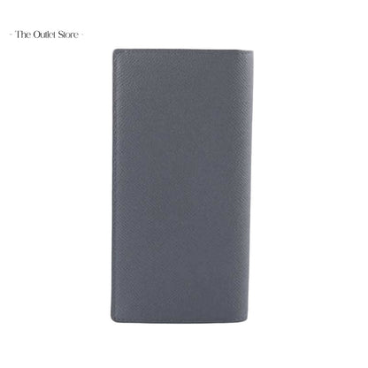 BURBERRY EMBOSSED LOGO CAVENDISH LEATHER LONG BIFOLD WALLET