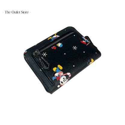 DISNEY X COACH SMALL ZIP AROUND WALLET WITH HOLIDAY PRINT 