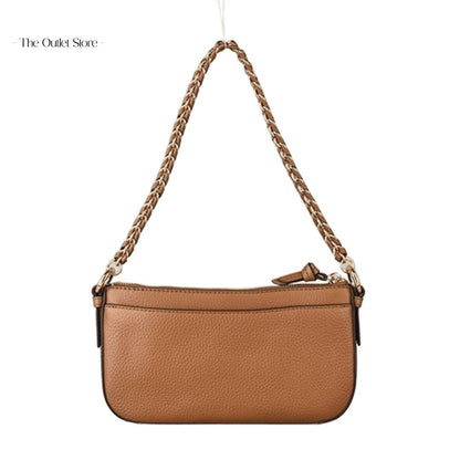 MICHAEL KORS JET SET MEDIUM LEATHER AND LOGO 4-IN-1 CROSSBODY BAG SET ( BROWN MULTI)