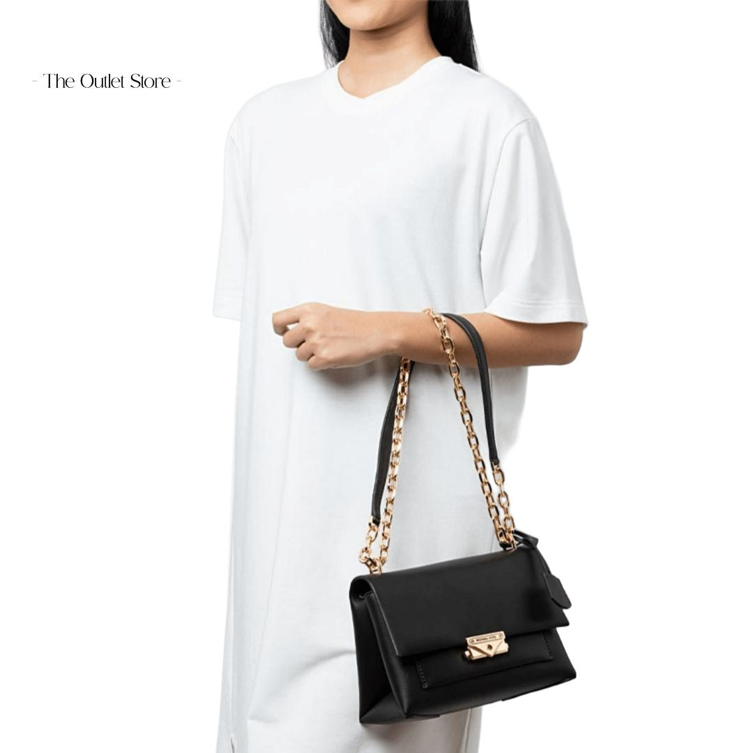 MICHAEL KORS CECE MEDIUM FAUX LEATHER SHOULDER BAG