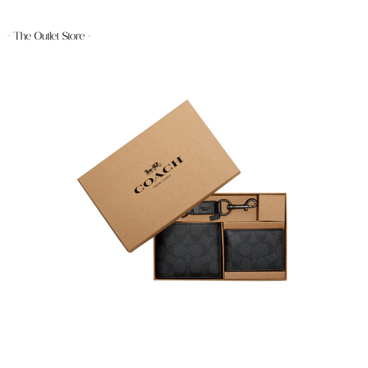 COACH BOXED 3 IN 1 WALLET GIFT SET IN SIGNATURE CANVAS