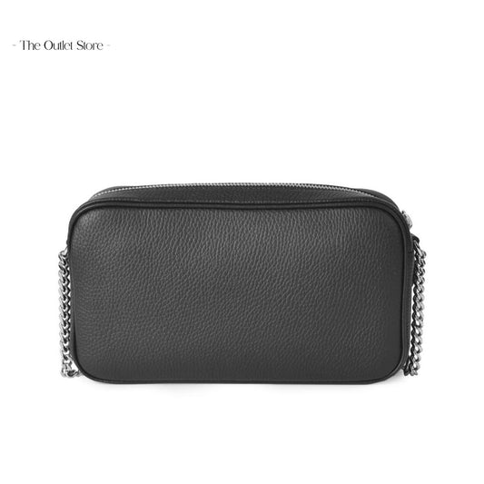 BURBERRY EMBOSSED LOGO LEATHER CROSSBODY BAG