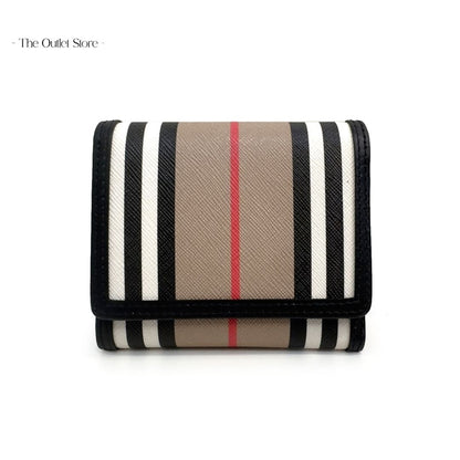 BURBERRY LANCASTER STRIPED HALF WALLET