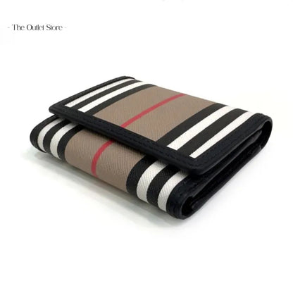 BURBERRY LANCASTER STRIPED HALF WALLET