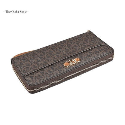MICHAEL KORS PARKER LARGE LOGO CONTINENTAL WALLET (BROWN)