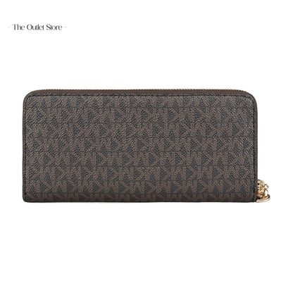 MICHAEL KORS PARKER LARGE LOGO CONTINENTAL WALLET (BROWN)