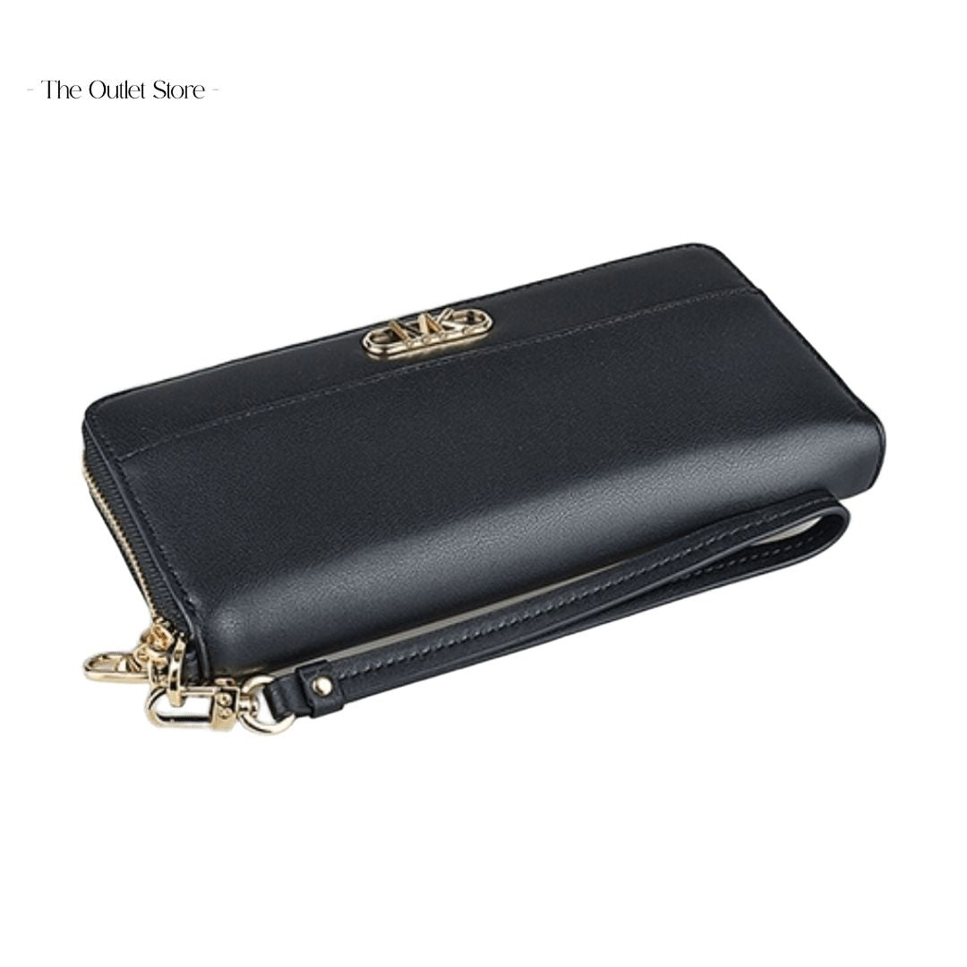 MICHAEL KORS PARKER LARGE LOGO CONTINENTAL WALLET (BLACK)