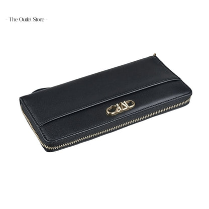 MICHAEL KORS PARKER LARGE LOGO CONTINENTAL WALLET (BLACK)