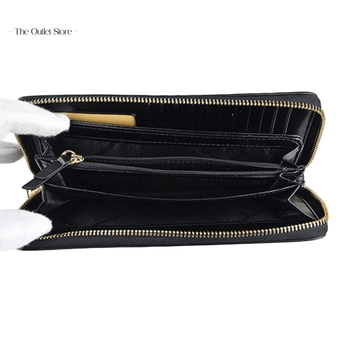 MICHAEL KORS PARKER LARGE LOGO CONTINENTAL WALLET (BLACK)