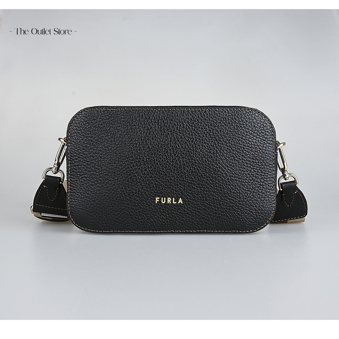 Furla Primula Mini Crossbody Bag WB00924 – Nero/Corda Naturale