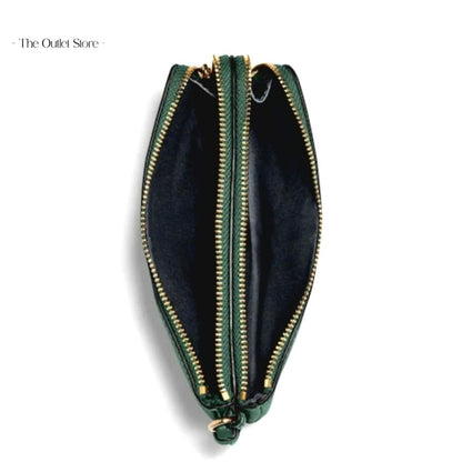 COACH DOUBLE CORNER ZIP WRISTLET (Everglade Green)