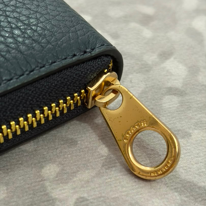 COACH LONG ZIP AROUND WALLET IN SIGNATURE CANVAS(IMMID)