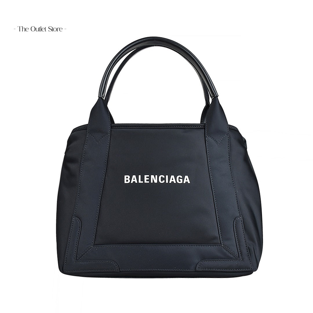 Balenciaga Navy Cabas Small Tote Bag 339933 Black – Front View