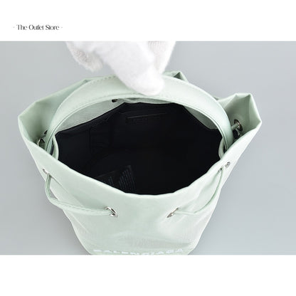 Balenciaga Wheel XS Drawstring Bucket Bag 656682 Light Green – Interior View
